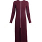 YVES SAINT LAURENT- 1970s Burgundy Wool Knit Dress, Size 6