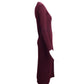 YVES SAINT LAURENT- 1970s Burgundy Wool Knit Dress, Size 6