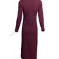 YVES SAINT LAURENT- 1970s Burgundy Wool Knit Dress, Size 6