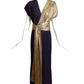 YVES SAINT LAURENT- 1986 Black & Gold Evening Gown, Size 10