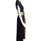 YVES SAINT LAURENT- 1986 Black & Gold Evening Gown, Size 10