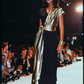 YVES SAINT LAURENT- 1986 Black & Gold Evening Gown, Size 10