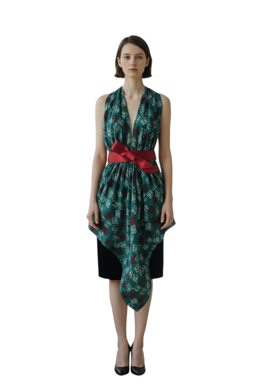 2012 2pc Silk & Velvet Skirt Set, Size 4