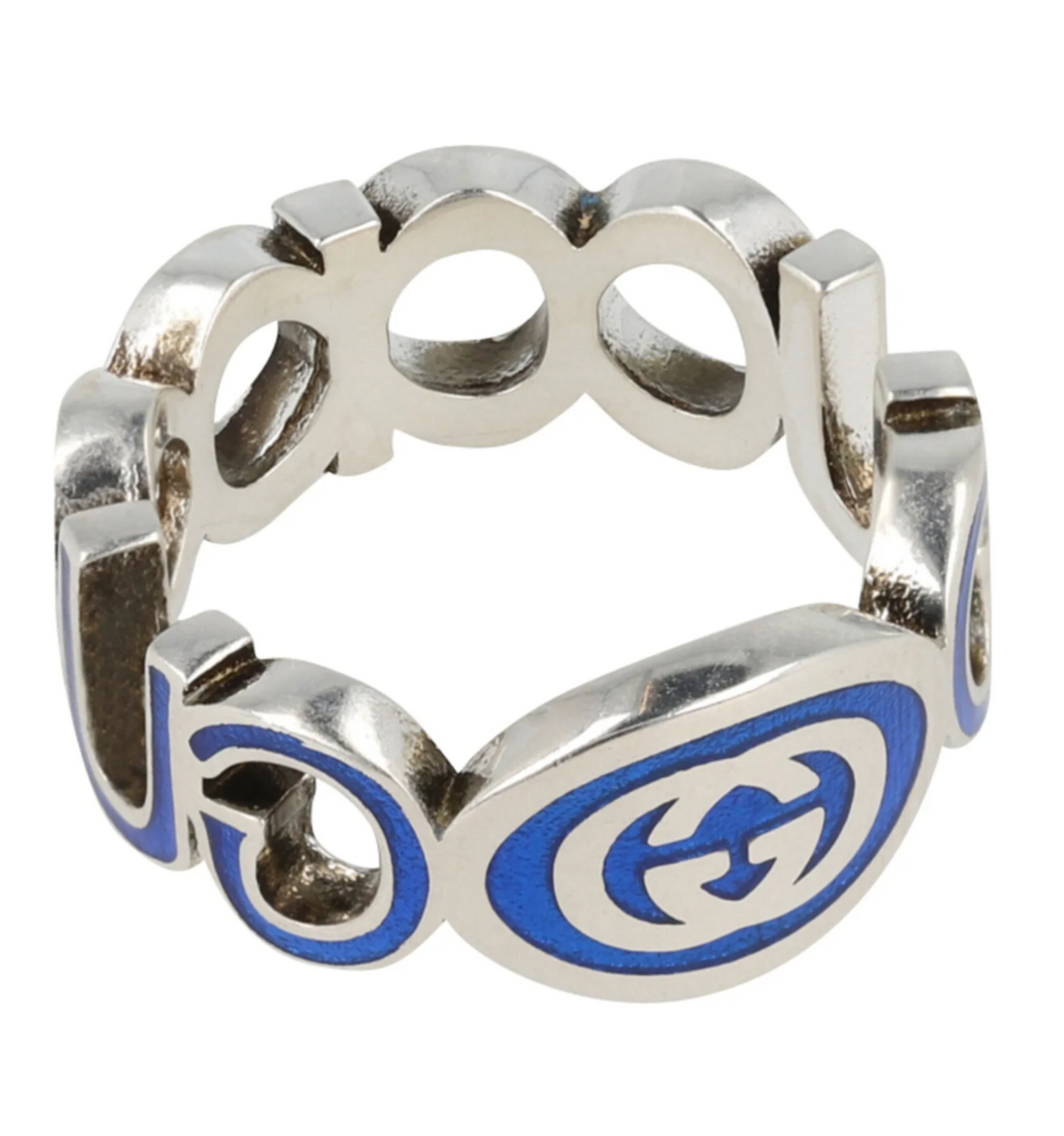 2020s NIB Sterling Silver & Enamel Ring, Gucci Size-18 – MARTINI 