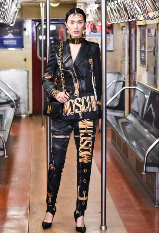 MOSCHINO COUTURE- NWT 2020 Printed Knit Joggers, Size 6
