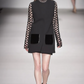 DAVID KOMA- NWT 2015 Black Crepe & Lace Coat, Size 6