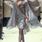 JEAN-LOUIS SCHERRER HAUTE COUTURE- 1988 Lace, Chiffon & Fur Cocktail Dress, Size 6