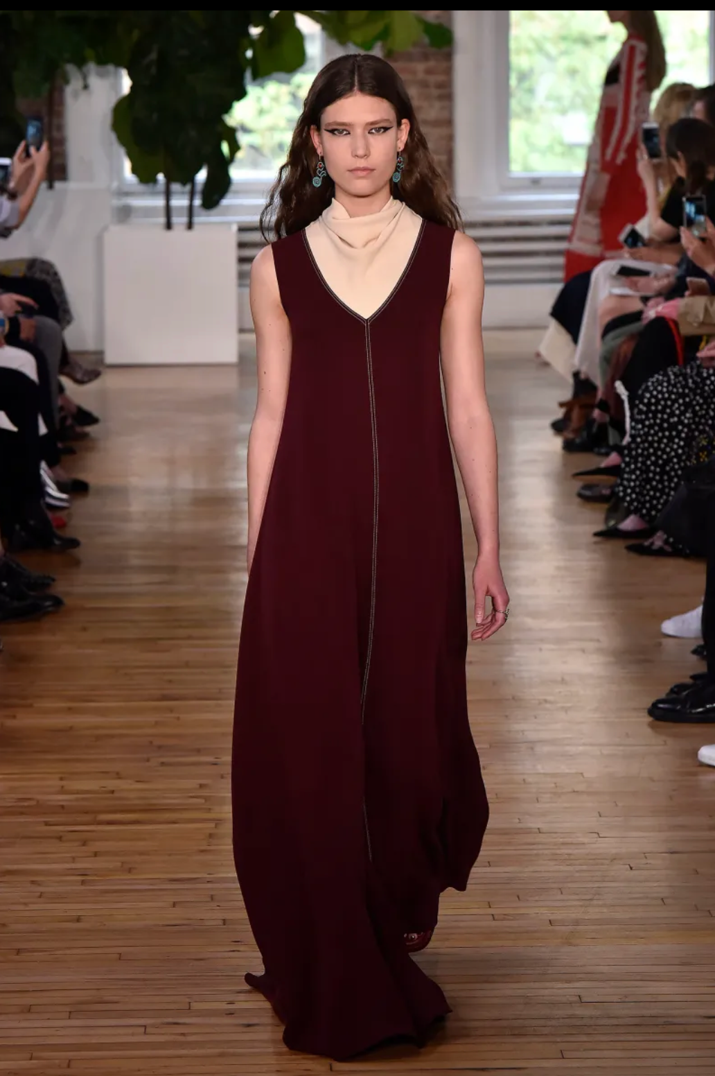 2018 NWT Silk Crepe Maxi Dress, Size 6