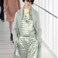 CHANEL - 2000 Printed Satin Shift Dress, Size 10