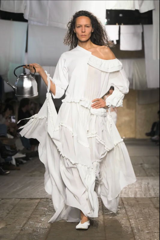 MOSCHINO COUTURE! - 2025 White Fabric Block Maxi Dress, Multiple Items Available