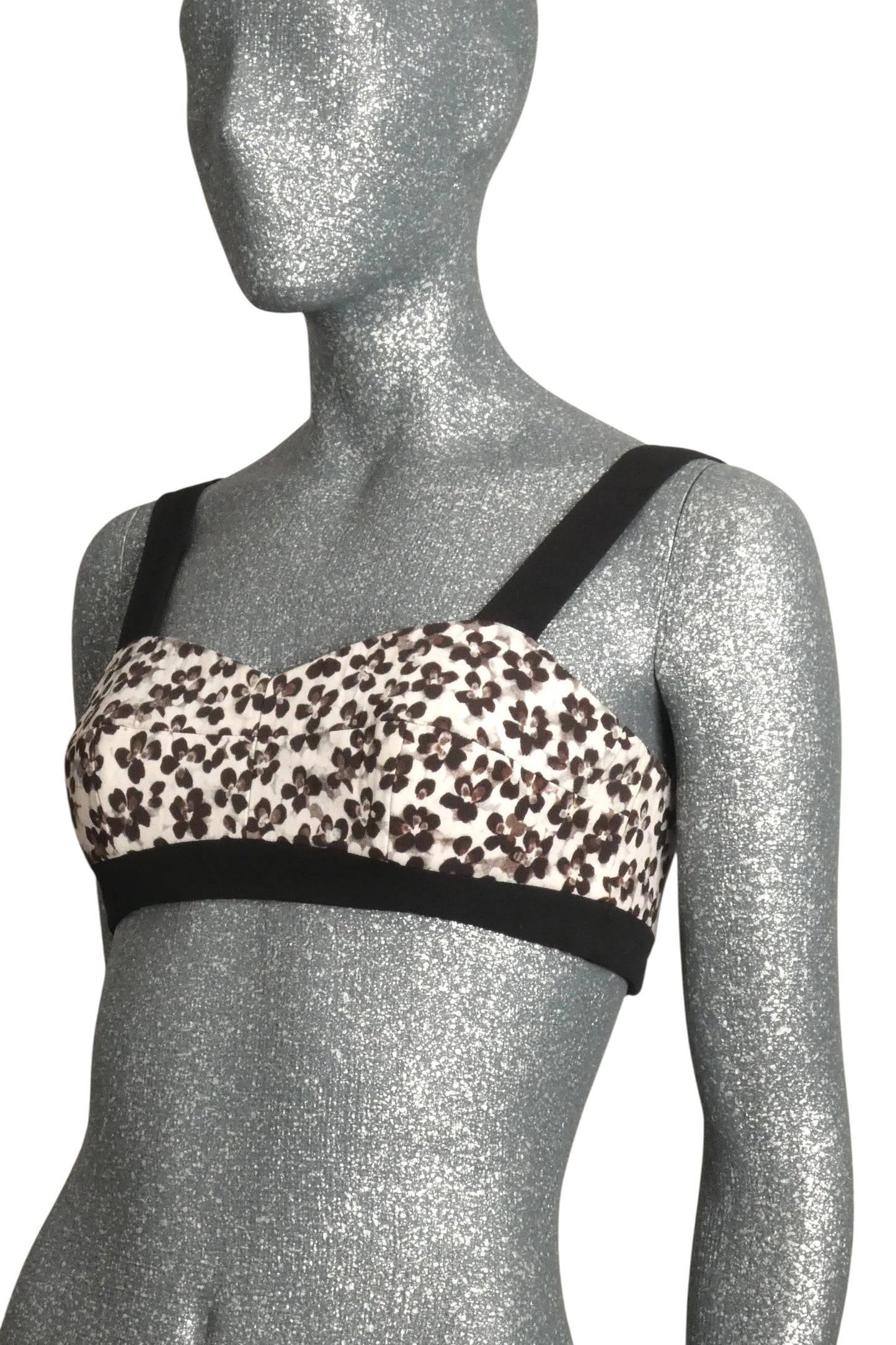 Floral Print Bra Top, Size 4
