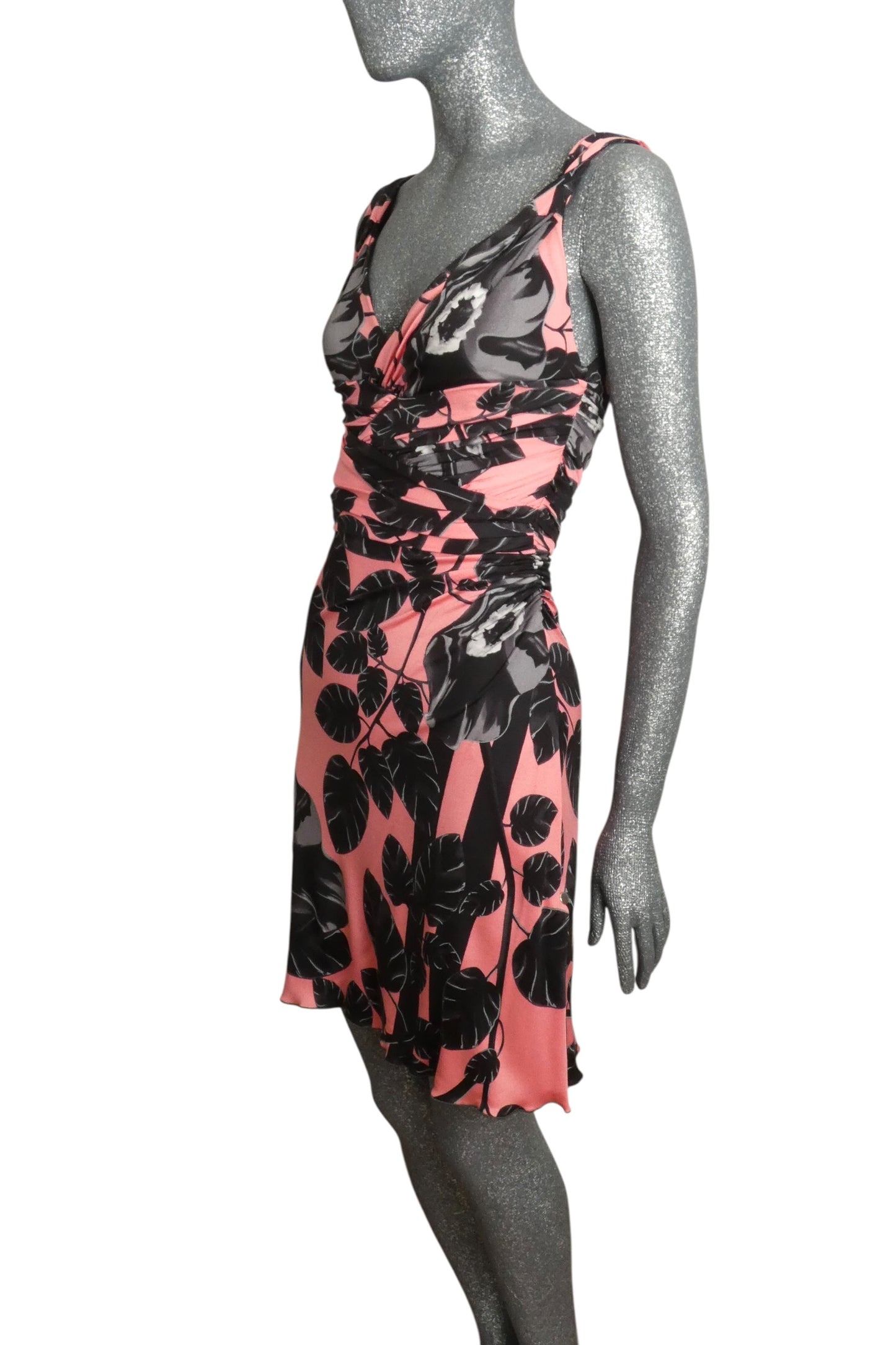 Jersey Knit Ruched Dress, Size-2