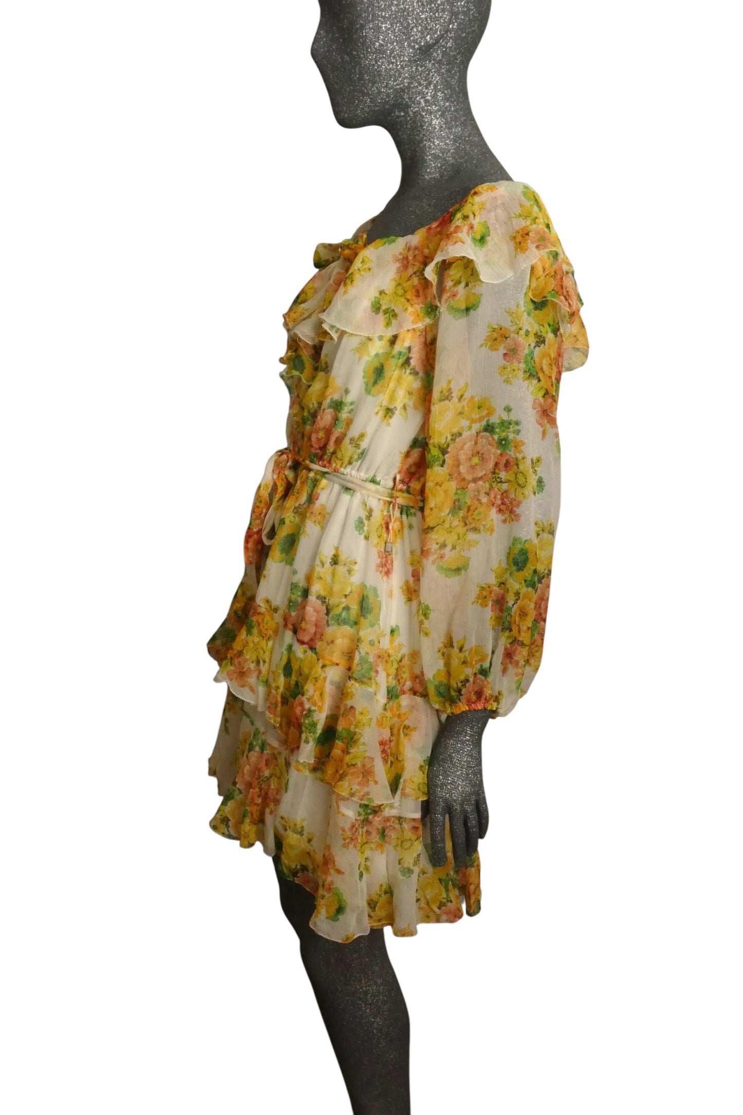 ZIMMERMANN-Floral Chiffon Dress, Size-6
