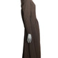 AGNES B - 1990s Wool Pinstripe Maxi Dress, Size-8