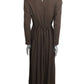 AGNES B - 1990s Wool Pinstripe Maxi Dress, Size-8
