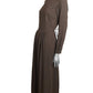 AGNES B - 1990s Wool Pinstripe Maxi Dress, Size-8