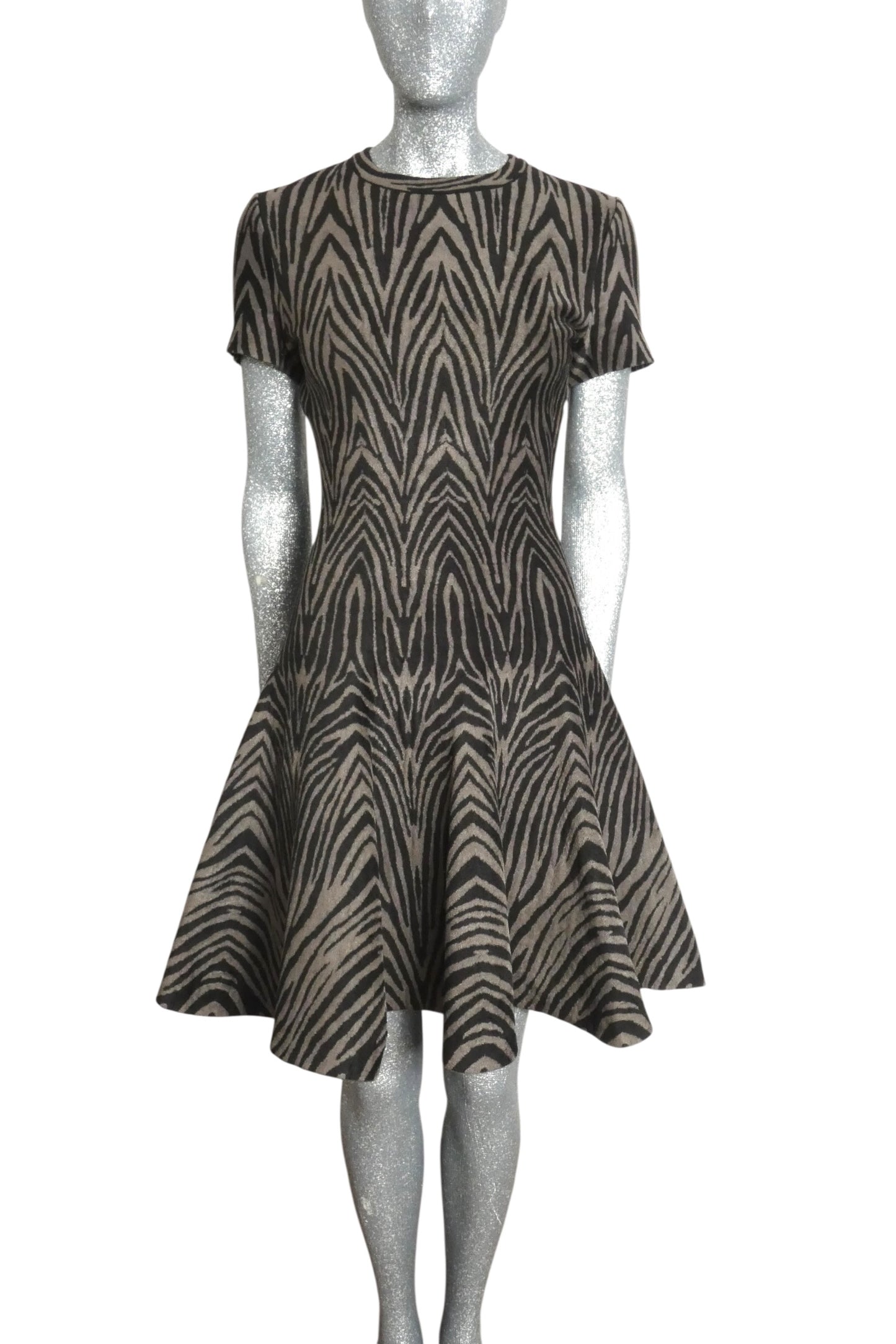 ALAIA - Zebra Stripe Knit Dress, Size-10