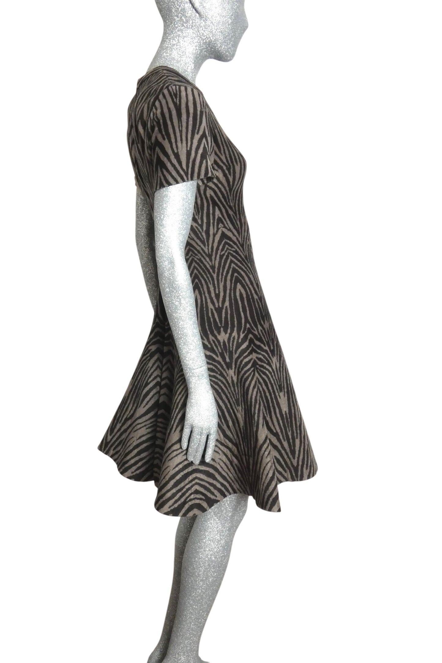 ALAIA - Zebra Stripe Knit Dress, Size-10