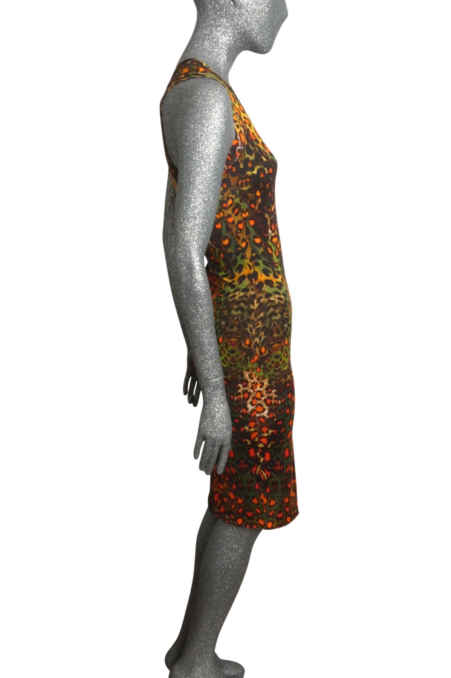 ALEXANDER MCQUEEN - 2010 Leopard Print Knit Dress, Size Medium
