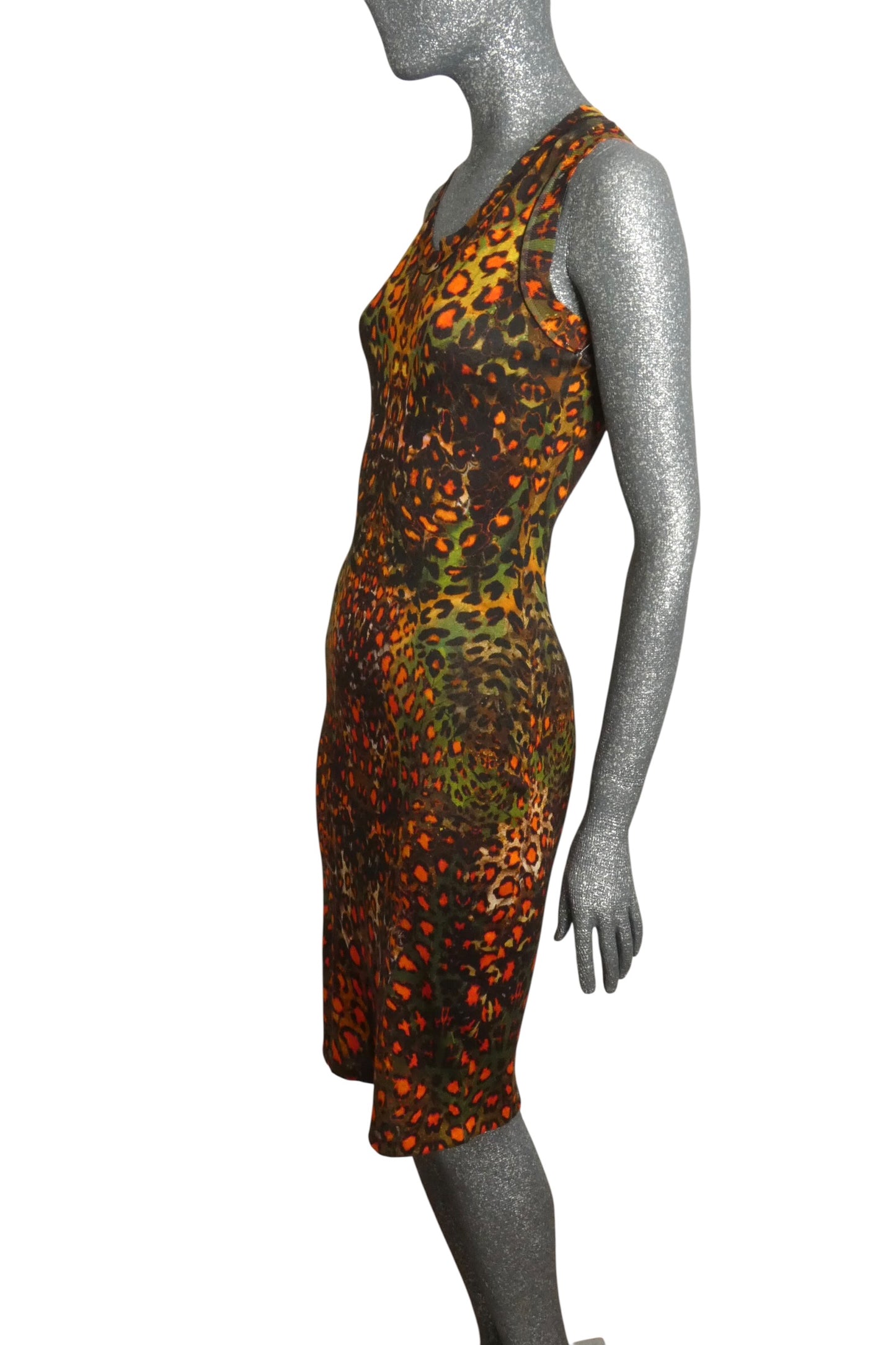 ALEXANDER MCQUEEN - 2010 Leopard Print Knit Dress, Size Medium