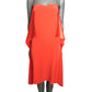 ALEXIS MABILLE - Coral Crepe Back Satin Summer Dress, Size-10