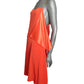 ALEXIS MABILLE - Coral Crepe Back Satin Summer Dress, Size-10