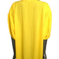 ANDREW GN - 2012 Yellow Beaded Silk Caftan Blouse, Size 10