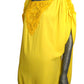 ANDREW GN - 2012 Yellow Beaded Silk Caftan Blouse, Size 10