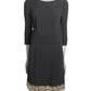 AZZARO - 2004 Metal Fringe Crepe Dress, Size 8