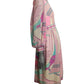BESSI - 1970s Silk & Chiffon Print Dress, Size-8