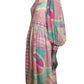 BESSI - 1970s Silk & Chiffon Print Dress, Size-8