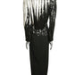 BOB MACKIE - 1980s Beaded Crepe Evening Gown, Size-12