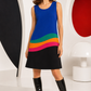 PIERRE CARDIN HERITAGE - 2008 Blue Colorblock Rayon Dress, Size 6