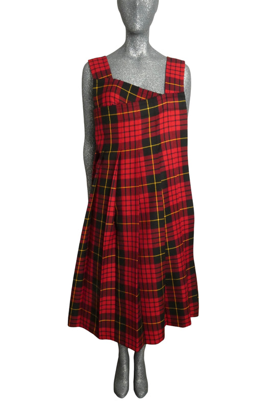 COMME DES GARCONS - 2016 Wool Plaid Wrap Jumper, Size-Small