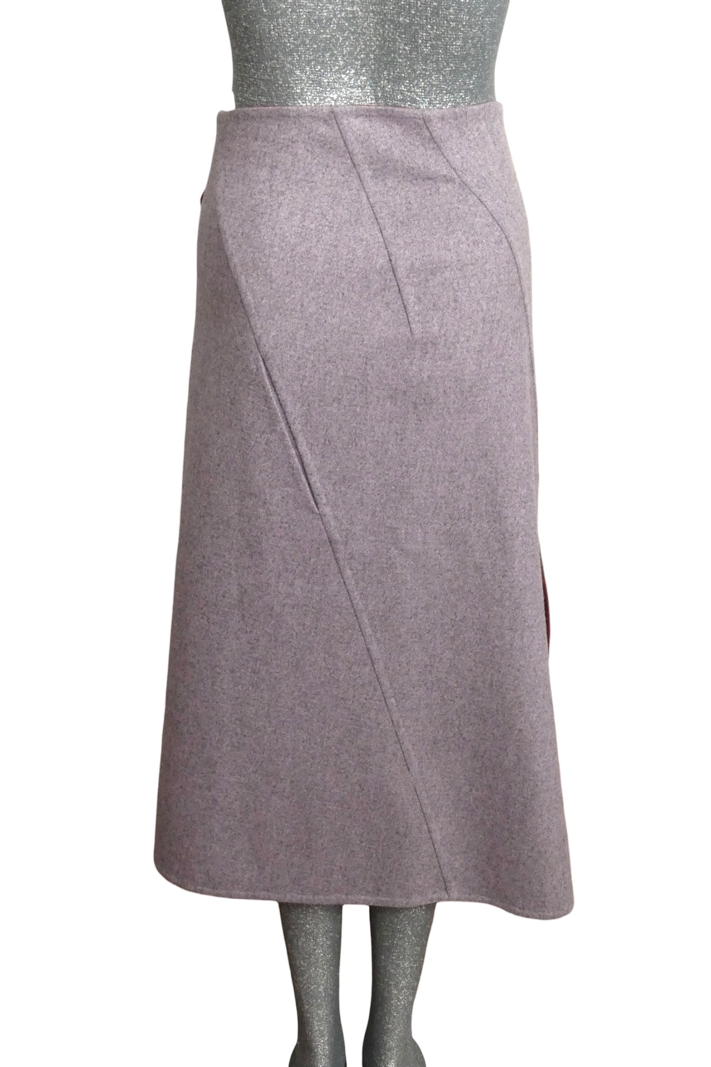 CELINE - 2014 Lavender Wool Wrap Skirt, Size 6