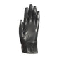 CHRISTIAN DIOR - Black Leather Button Gloves, Size-6 1/2