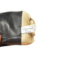 CHRISTIAN DIOR - Black Leather Button Gloves, Size-6 1/2