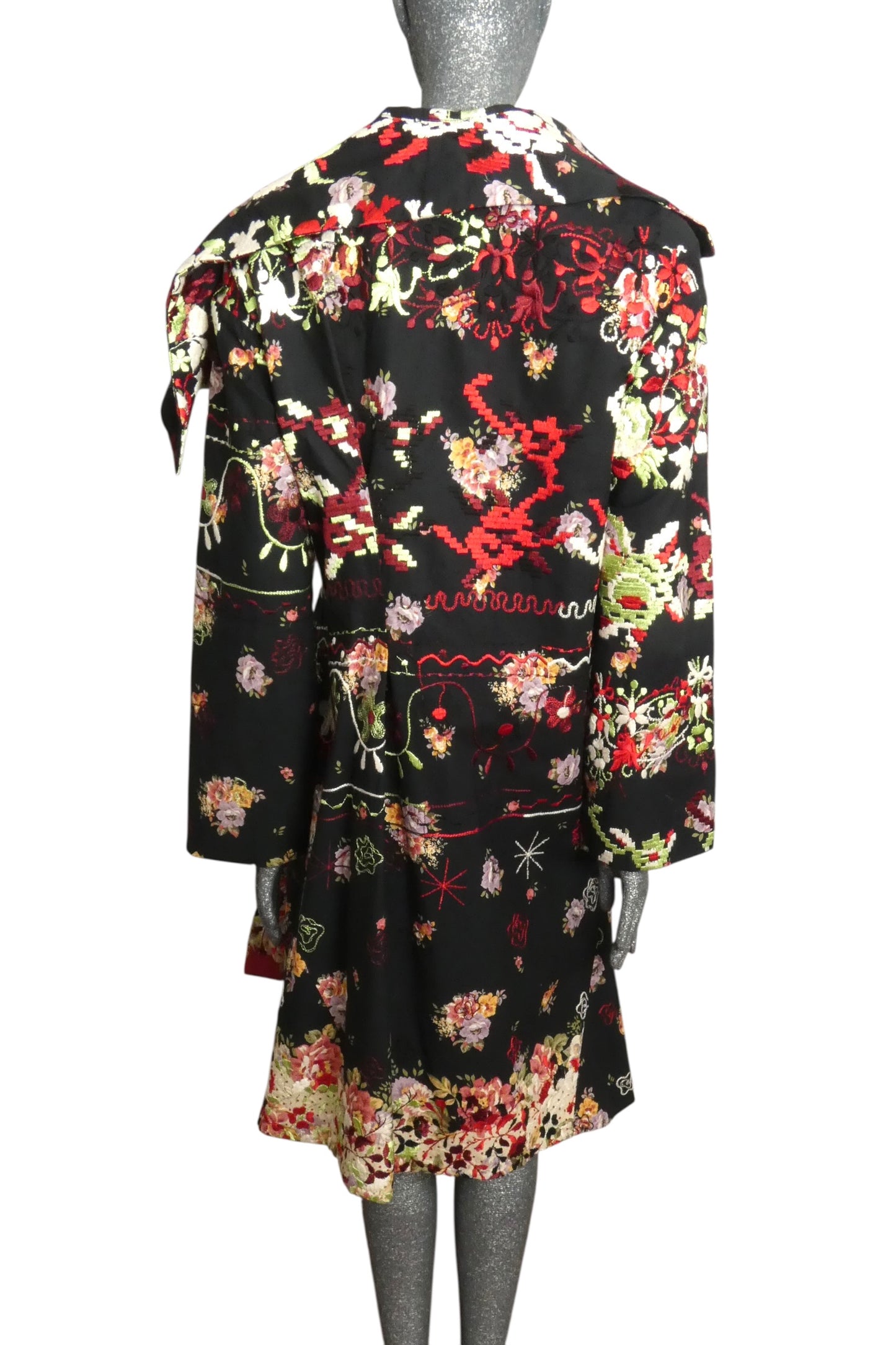 CHRISTIAN LACROIX - Asymmetrical Embroidered Coat, Size-8