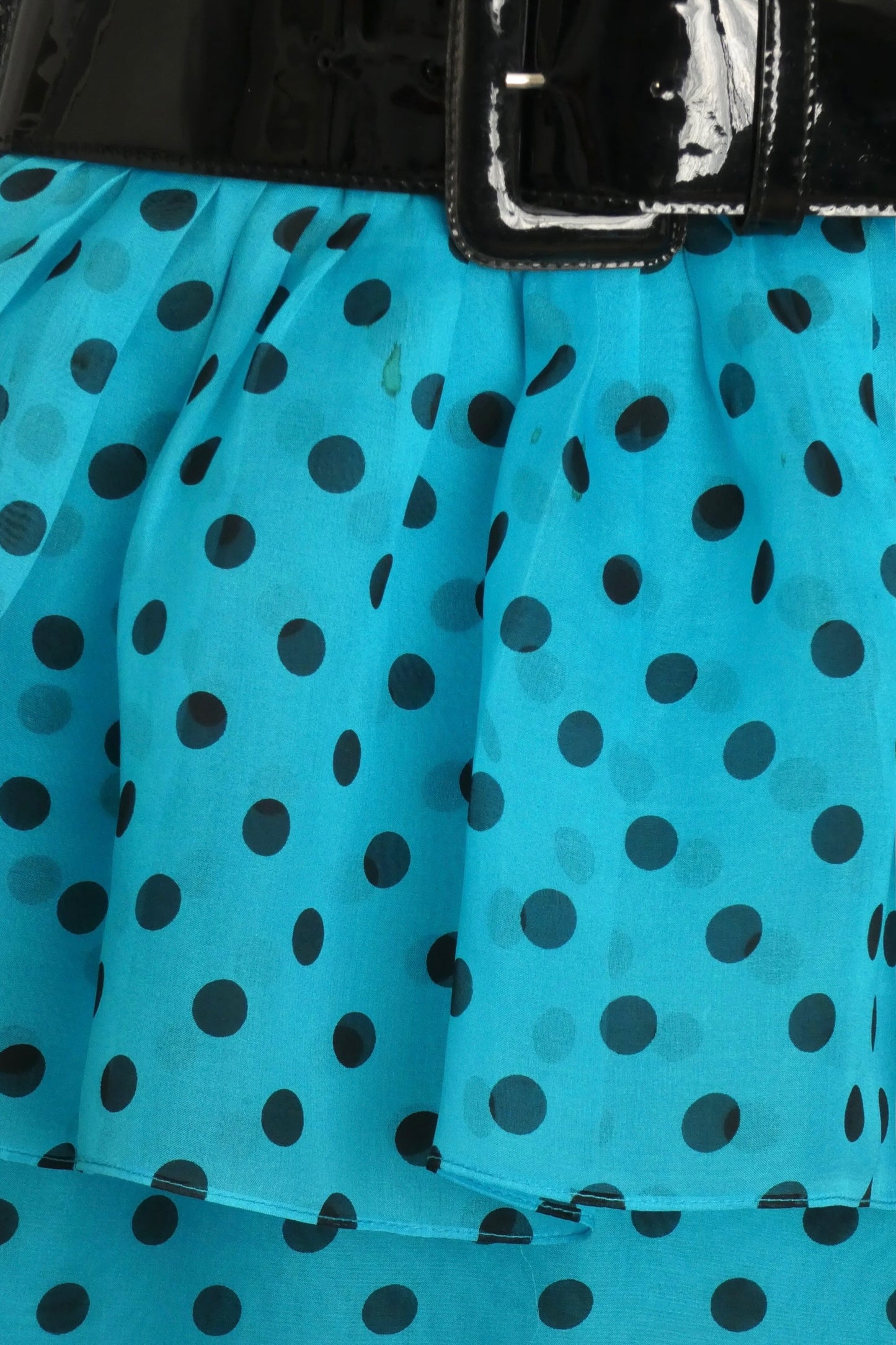 CHRISTIAN DIOR -  1980s Silk Organza Polka Dot Dress, Size-6
