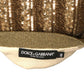 DOLCE & GABBANA - 2010s Gold Sequin & Knit Sweatshirt, Size 10