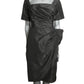 1950s Black Silk Taffeta Dress, Size-6
