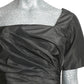 1950s Black Silk Taffeta Dress, Size-6