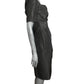 1950s Black Silk Taffeta Dress, Size-6