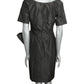 1950s Black Silk Taffeta Dress, Size-6