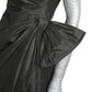1950s Black Silk Taffeta Dress, Size-6