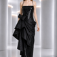 PIERRE CARDIN - 1990s Black Sequin & Taffeta Evening Gown, Size 4