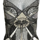ESCADA - 2010s Silver & Black Beaded Evening Gown, Size 10