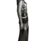 ESCADA - 2010s Silver & Black Beaded Evening Gown, Size 10