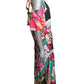 Printed Ruffle Maxi Dress, Size 10