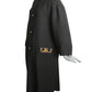 GEOFFREY BEENE - 1986 Black Wool Lesage Embroidered Coat, Size-10